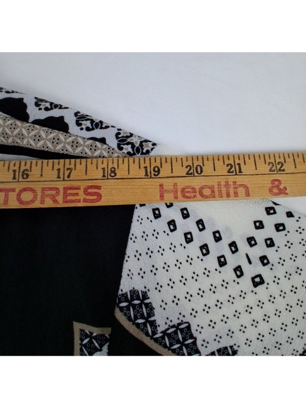 Sweet Rain Boho Kimono Cardigan W/ Long Fringe Trim Geometric Print Womens Size - Picture 9 of 11